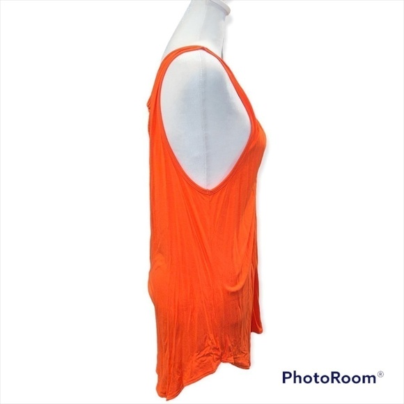 5/$25 Old Navy Curved Hem Tank Top in Warm Sunset (Orange) Size XL - Picture 2 of 6